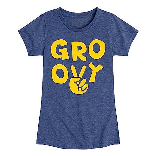 Instant Message - Groovy Peace Sign - Toddler & Youth Girls Short Sleeve Graphic T-Shirt