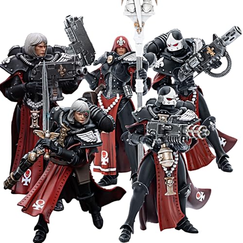 JOYTOY Warhammer 40k 1/18 Action Figure Adepta Sororitas Battle Sister Set of 5 Figures 4.21inch Collectible Gifts,Toys for Kids 15+ and Adults