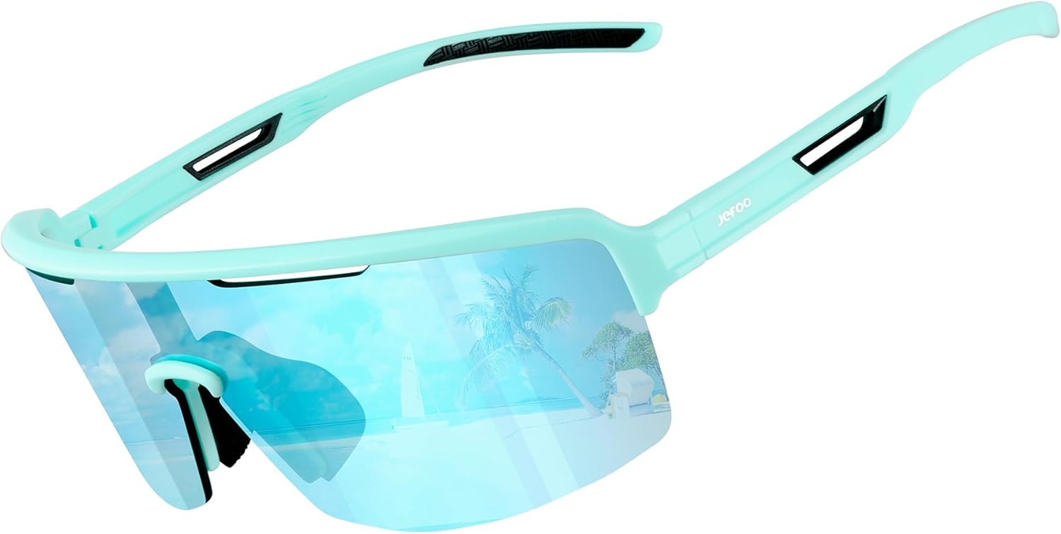 Jefoo Polarized Sports Sunglasses Men Women PC Lenses UV400 Protection - Gifts for Baseball Fishing Cycling Hiking Pickleball