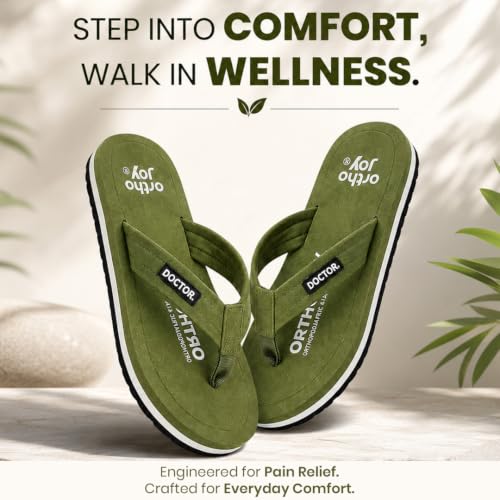 Image of ORTHO JOY EXTRA SOFT Ultra Cushion Slippers for Men's| Doctor | Lightweight & Comfortable| Orthopedic & Diabetic| Casual & Stylish| Non-Slip Durable Mcr Dr Chappals & House Flip flops For Gent's & Boy's