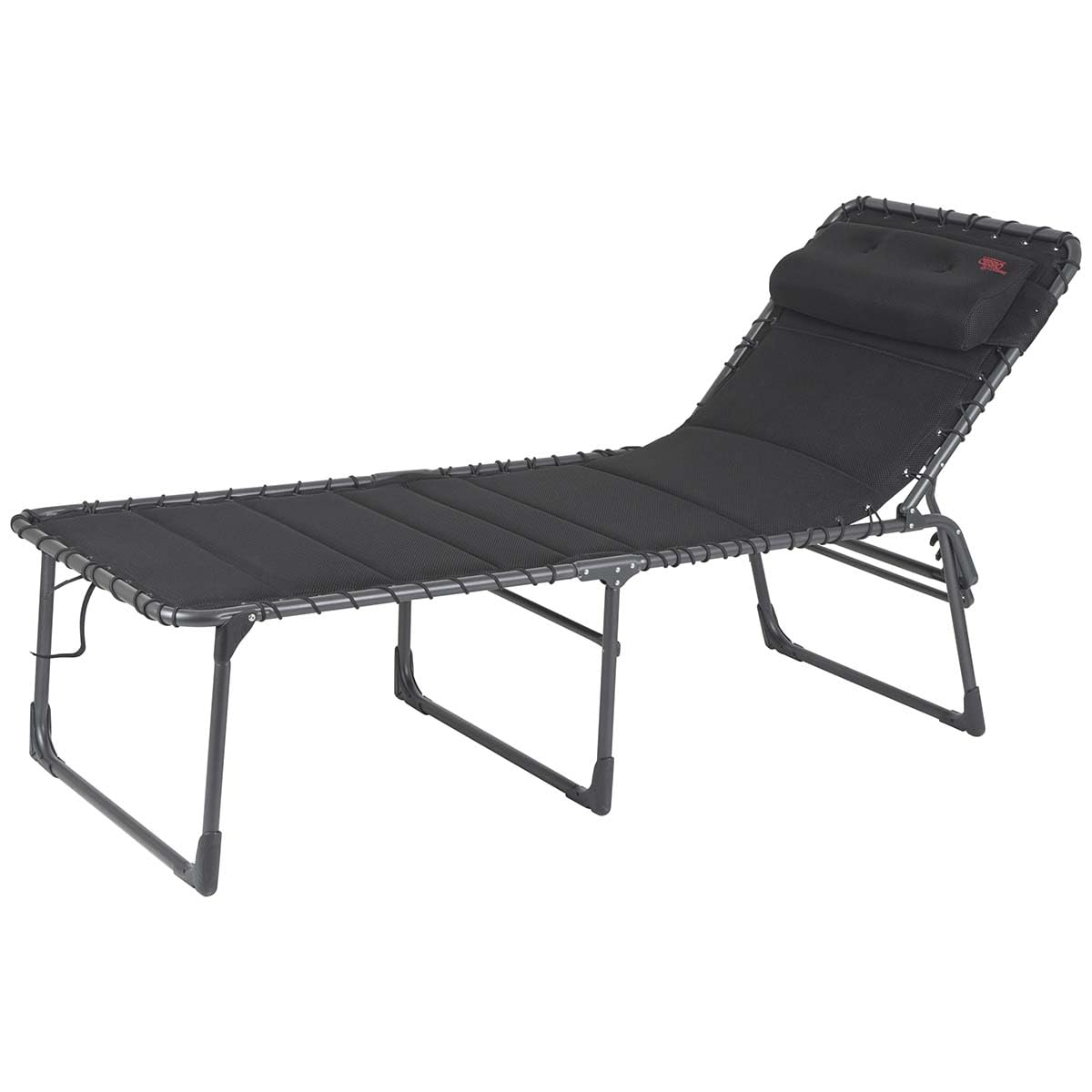 Crespo Sonnenliege Liegestuhl AL364 XL Air Deluxe Camping Garten Liege Alu 140kg schwarz