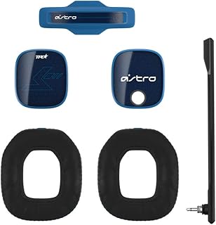 ASTRO A40 TR Gaming-Headset Mod-Kit, Voice Isolating Microphone, Closed-Back Speaker Tags, Noise Cancelling Ear Cushions for Tournament Noise Isolation - Blue