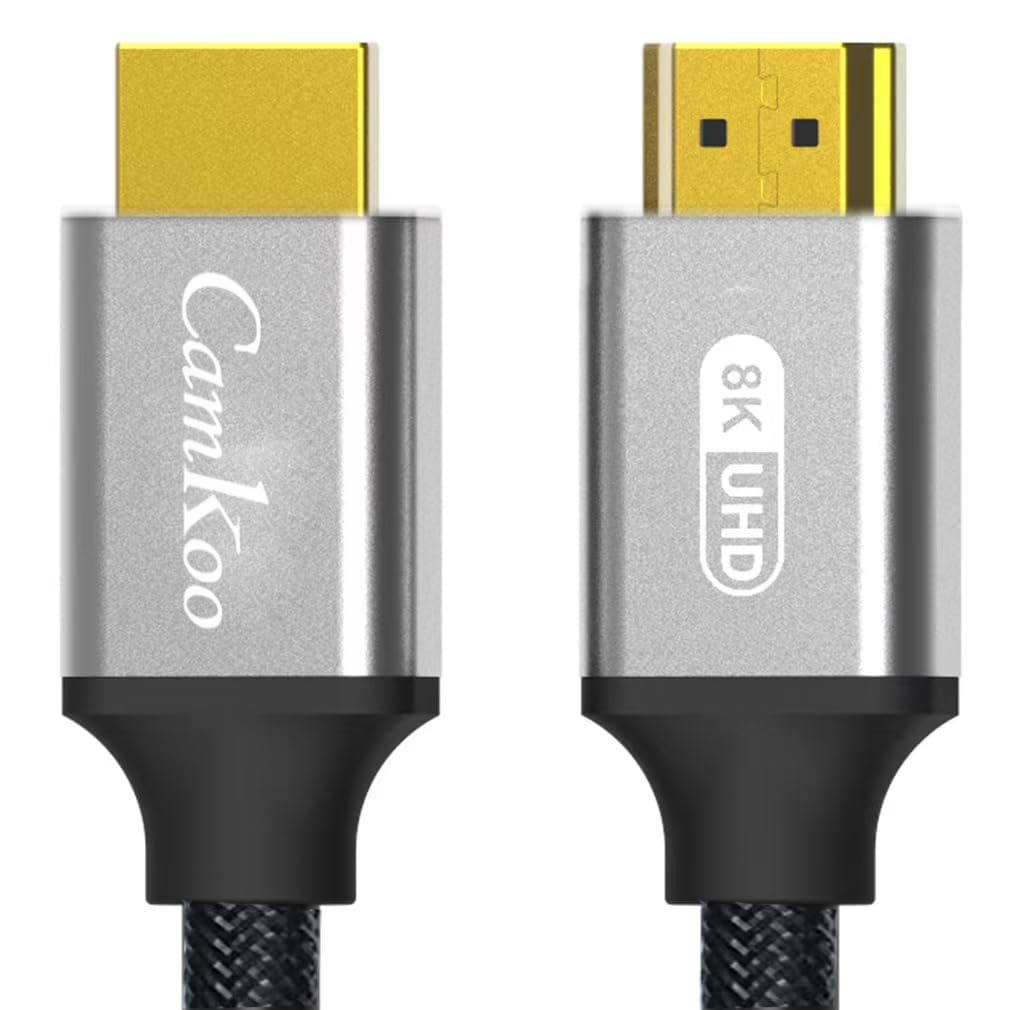 CAMKOO Ultra High Speed 8K HDMI Cable, 48Gbps, 6.6ft/2m, 4K@120Hz, 8K@60Hz, DTS:X, HDCP 2.2, Braided