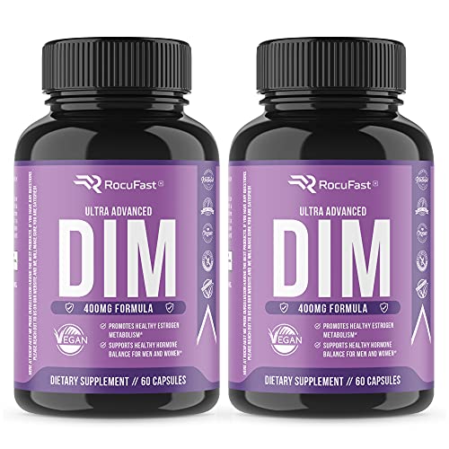 Rocufast DIM Supplement DIM Diindolylmethane for Hormone Balance for Women Menopause Relief Estrogen Balance PCOS and Acne Medication Menopause Support PMS Supplements for Women 120 Count