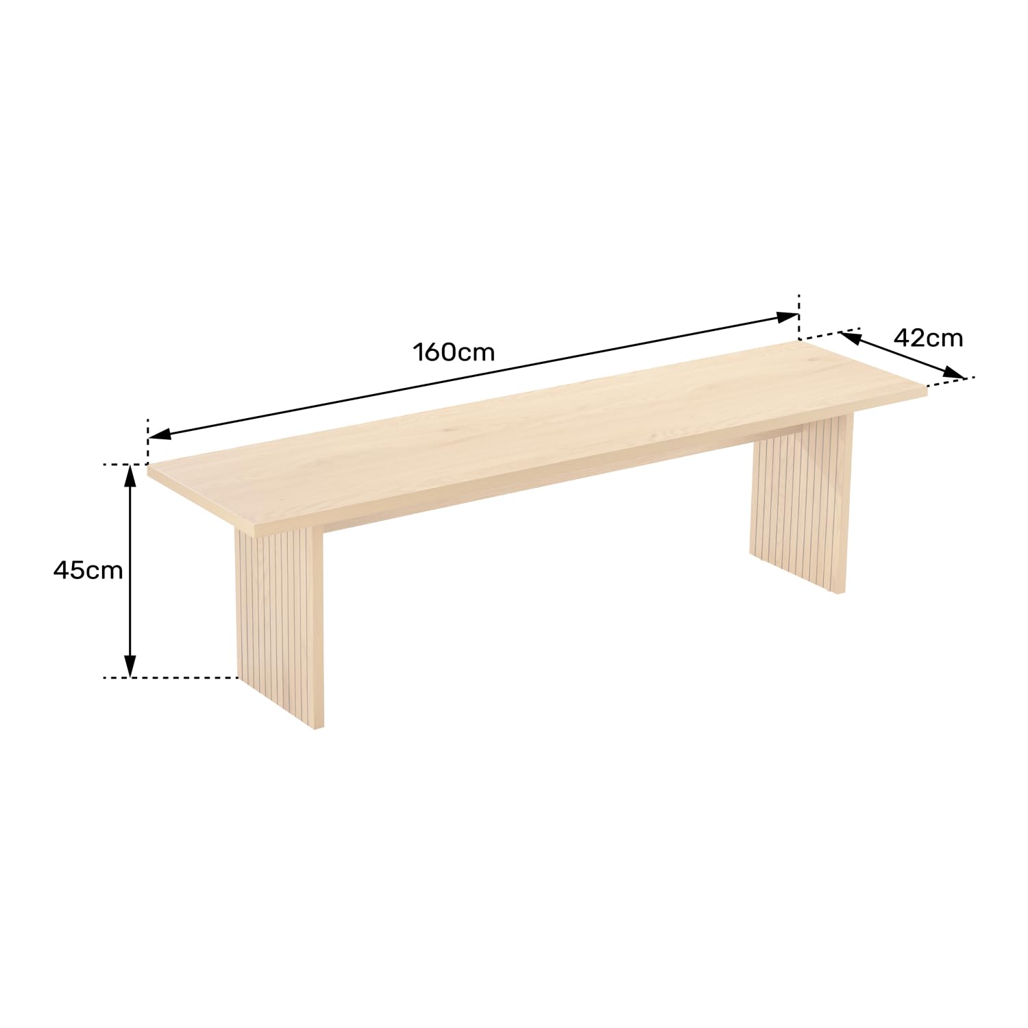 Happy Garden Banc en Bois Alma Style scandinave - Assise spacieuse pour 3 Personnes, Design élégant - Parfait pour Votre intérieur Moderne