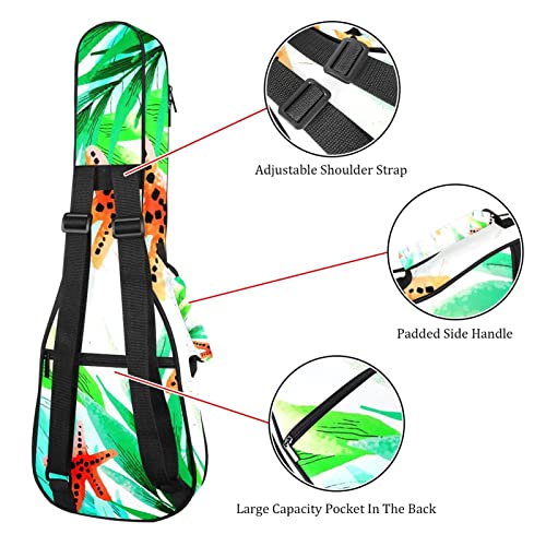 Housse pour ukulélé – Feuille tropicale verte – 10 mm d’épaisseur – Rembourrage en éponge de 53,3 cm – Avec sangles… - Les Beatles, Paul McCartney, John Lennon, RIngo Starr, George Harrison Housse pour ukulélé - Feuille tropicale verte - 10 mm d'épaisseur - Rembourrage en éponge de 53,3 cm - Avec sangles… – Image 4