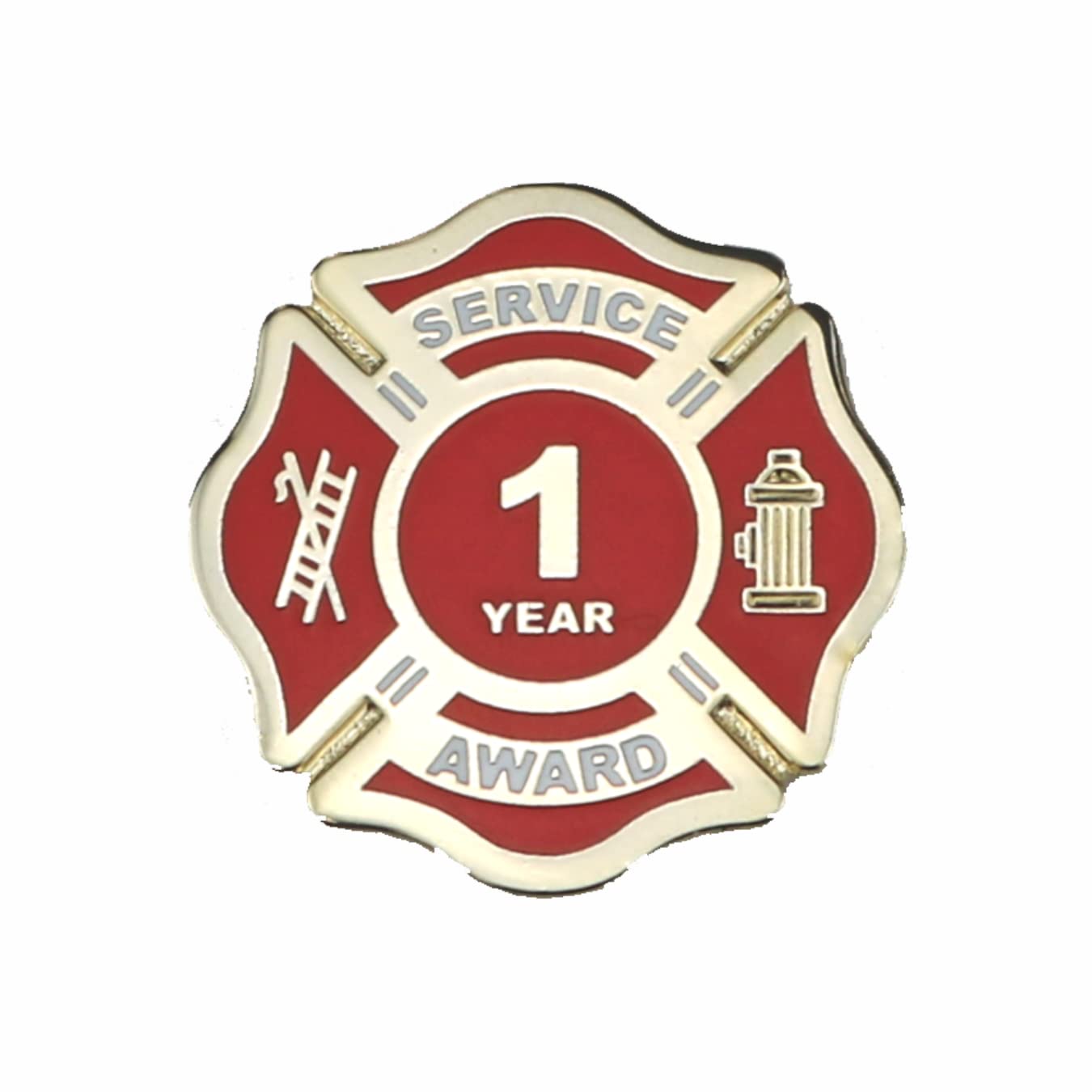 1 Year of Service Lapel Pin Award Fire Department Firefighter Recognition - A 138