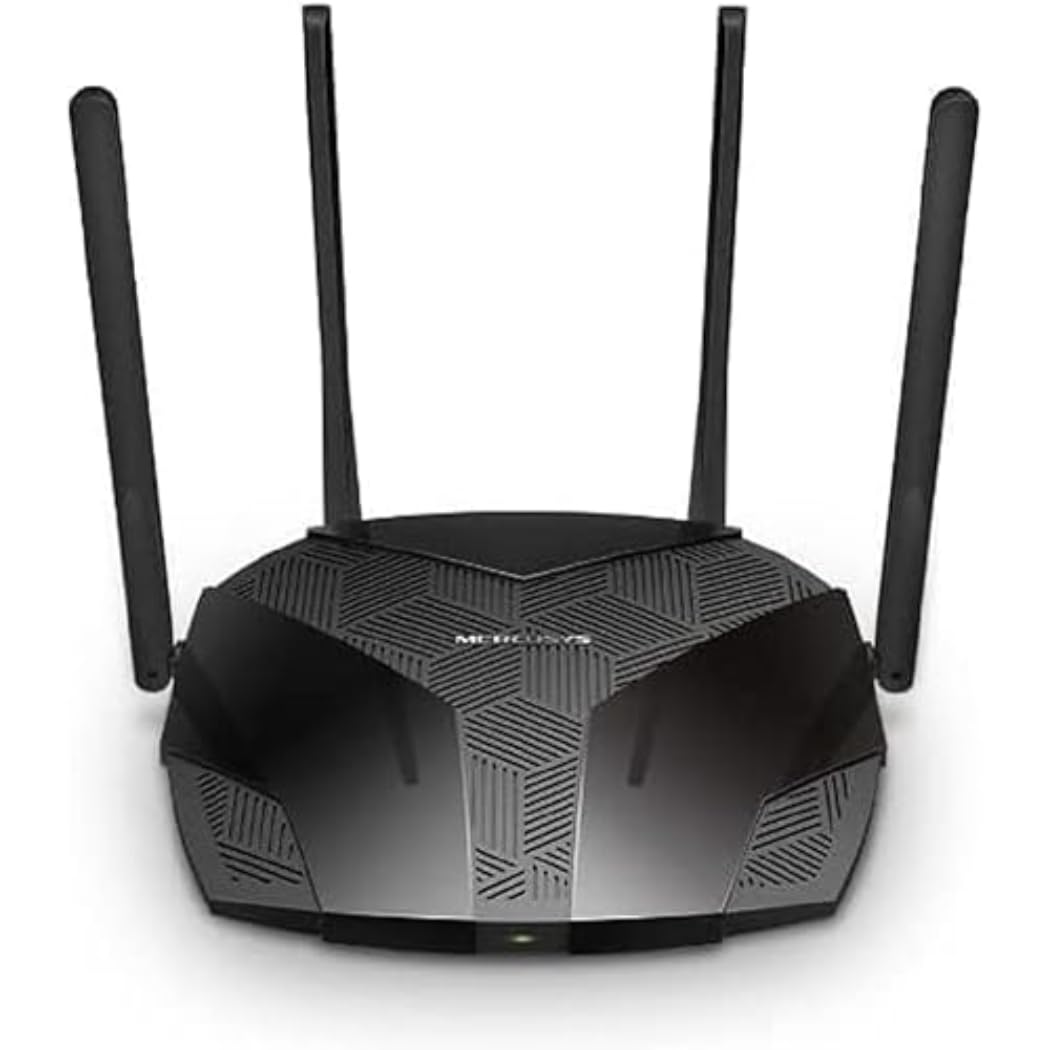 TP-Link Mercusys MR1800X Router WiFi 6 Dual-Band AX1800, 5 GHz a 1201 Mbps, 2.4 GHz a 574 Mbps, Port Gigabit WAN/LAN, Réseau Invités, WPS, Contrôle Parental, QoS