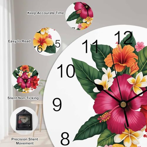 Reloj de pared redondo 12 pulgadas silencioso con PVC miniatura 4