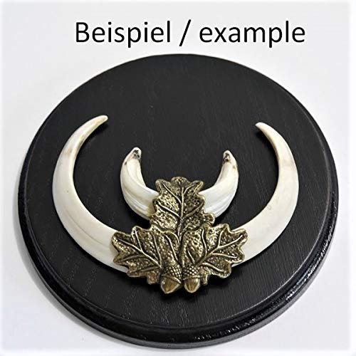 GTK - Geweihe & Trophäen KRUMHOLZ 5 Placas de cuña para Armas, Redondas, 15 cm, Color Oscuro