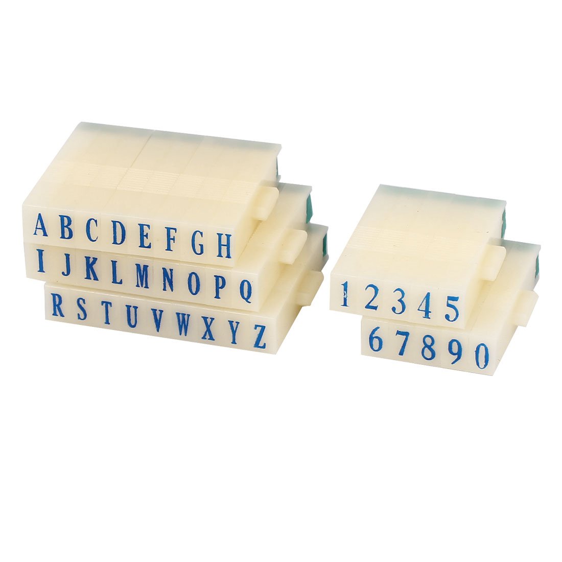 uxcell 2 Sets Detachable Number Letter Stamp, English Letters A-Z Alphabet Stamps 0-9 Digits Arabic Numerals Stamp Combination Stamp Set for Craft Teaching