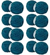 HOMBYS Soft Blue Tie Dye Velvet Loop Yarn, 6 Pack (9.8 yds Each) 51s3z7g94rL. AC SR166,182