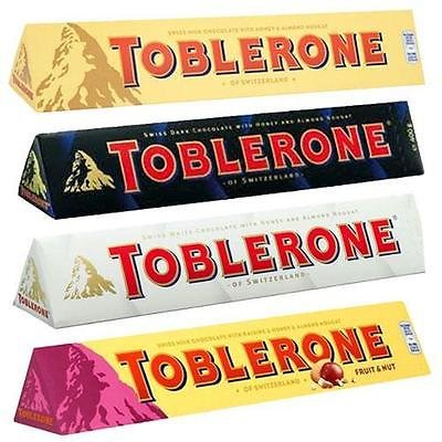Toblerone Ultimate 4 Pack - 360g Each - Milk Chocolate, Fruit & Nut, White Chocolate & Dark Chocolate Cover