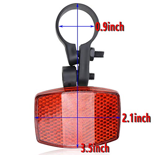 image for MotBach 10 Pack Bike Front and Rear Reflectors Kit Bicyle Light Reflec