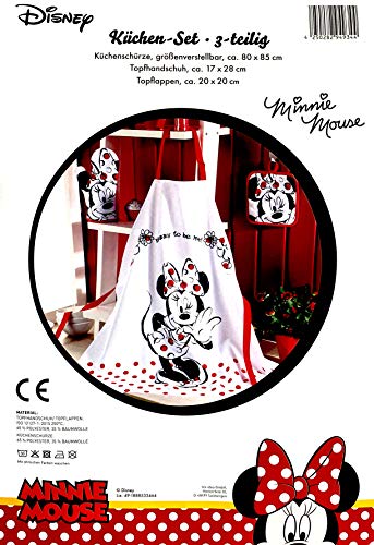Tex idea Das Geschenk für Walt Disney Minnie Mouse Fan: Kochschürzenset mit Minnie Maus Mini Miny Schürze 65% Polyester… - Image 5
