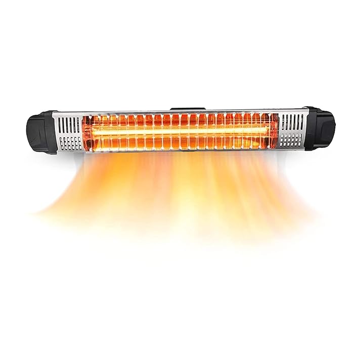 Buy WallMounted Patio Heater, 1880W Industry Hanging Electric Patio Heater, IP65 Waterproof