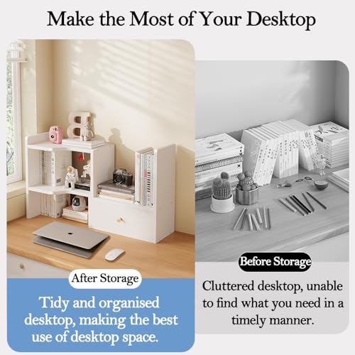 NUODWELL Expandable Desktop Bookshelf - Image 3