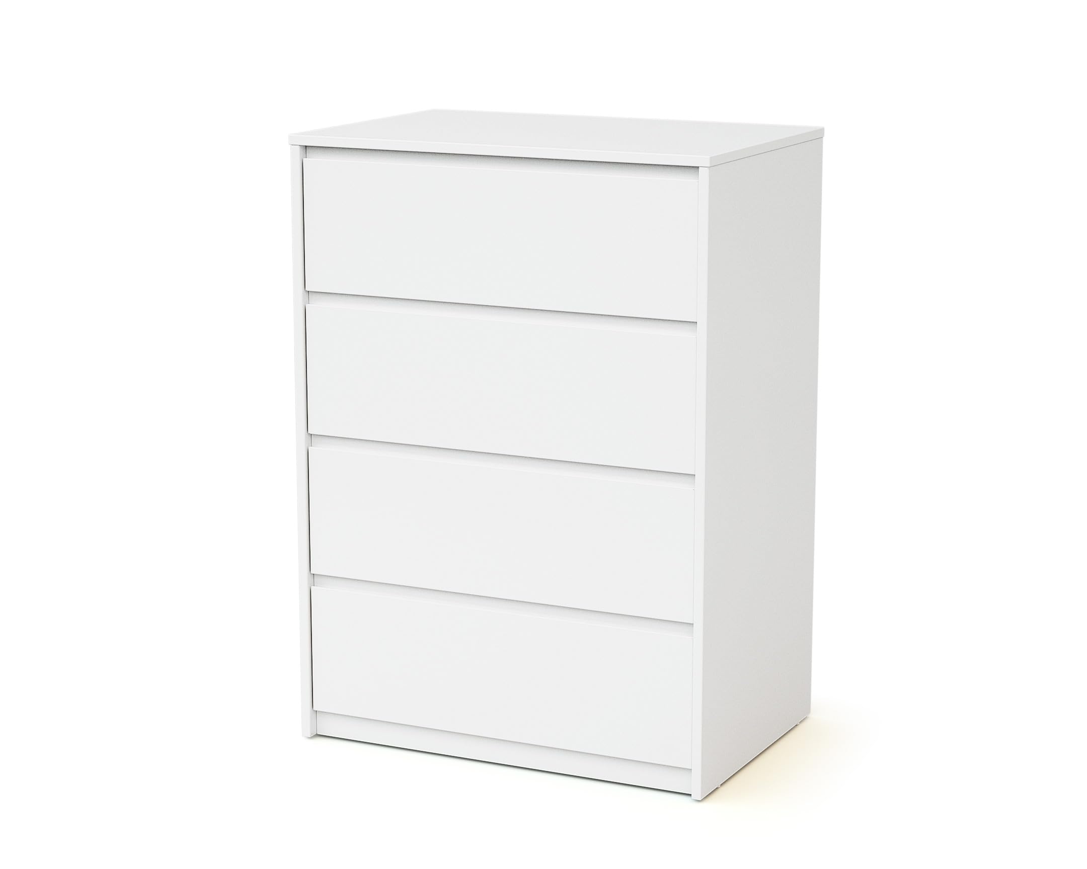 WEBABY - Commode bébé 4 tiroirs en bois UNO - Blanc | Meuble chambre enfant | 71 x 48x 98,5cm