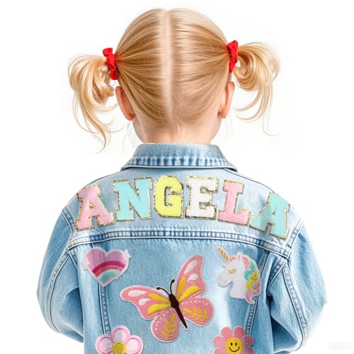 Personalized Denim Jacket for Girls Boys Kids & Toddlers, Spring Autumn Denim Jackets Outerwear, Custom Name Jean Jackets, Custom Easter Birthday Gifts for 1-14st