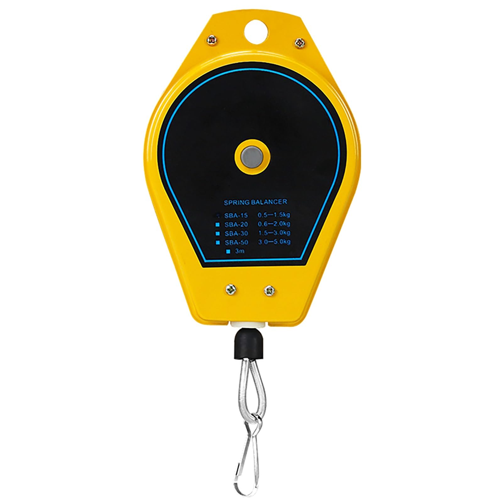 WEKONUMEX Retractable Spring Balancer, Spring Balancer 3 Meter Wire Rope Multiple Sizes For Assembly Line Fittings(0.5-1.5kg)