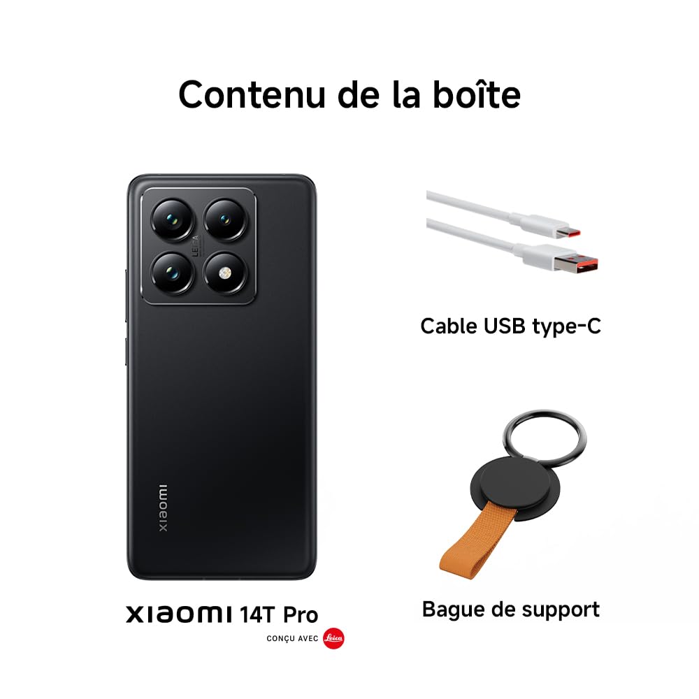 Xiaomi 14T Pro Écran IA de 6,67 Pouces MediaTek Dimensity 9300+ Xiaomi AISP HyperCharge Filaire 120W et sans Fil 50W 3.4GHz 12GB 512GB Bleu Titane (Version Française + 2 Ans de Garantie)
