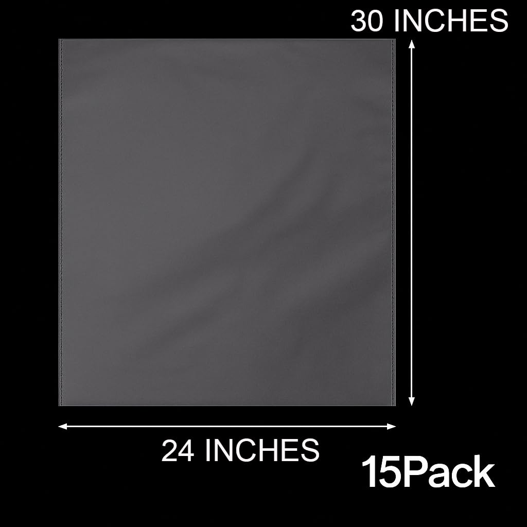 Petutu 15 Pack Large Clear Cellophane Gift Bags for Baskets (24"x30") – 2 Mil Thick Basket Wrap for Gift Packaging, Transparent Wrapping for Christmas, Weddings, Baby Showers, Birthdays & More