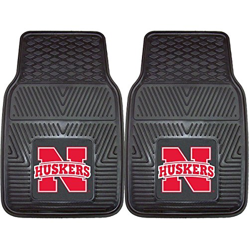 FANMATS Nebraska Cornhuskers Heavy Duty 2-Piece Vinyl Car Mats