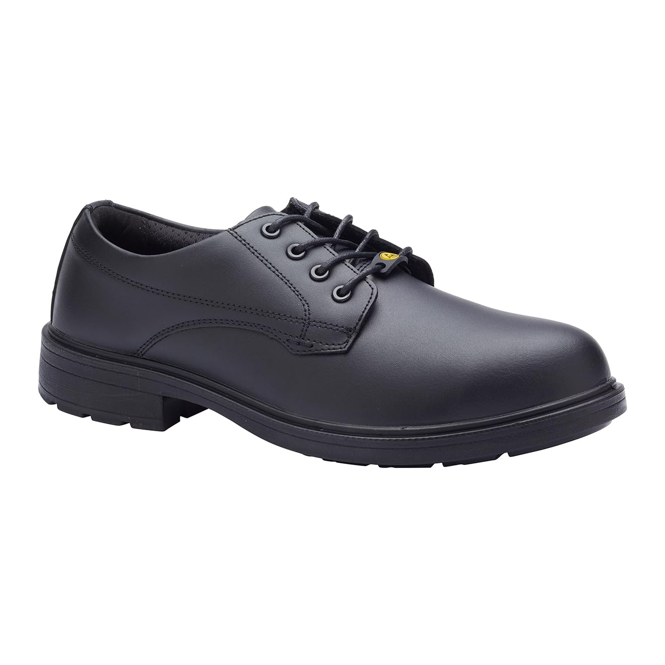 Blackrock ESD Oxford Smart Safety Shoes, Composite, Black, Metal-Free Toe Cap Shoes, Smart, Leather, Oxford, Office Safety Footwear, UK Size 6 / EU 39