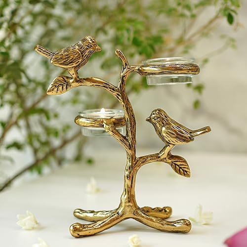 Image of BEHOMA Flower Design Brass Urli Decor Bowl, 10 inch | Flower-design brass urli bowl, 10 inch; golden centerpiece for haldi, mehndi, wedding & Diwali decor.