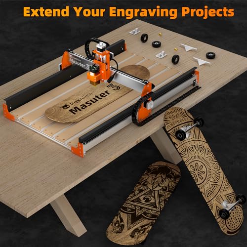 FoxAlien Y-axis 4080 Extension Kit for Masuter 3 CNC Router Machine, with Upgraded T-slot Hybrid Spoilboard for Large Wood Engraving Carving Projects (Extend Y-axis to 800mm) - Image 5
