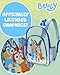 Fast Forward Bluey Backpack - Water Resistant Clear Backpack for Kids School Bag with Padded Straps and Side Pockets, Size One Size, Clear Blue Bluey