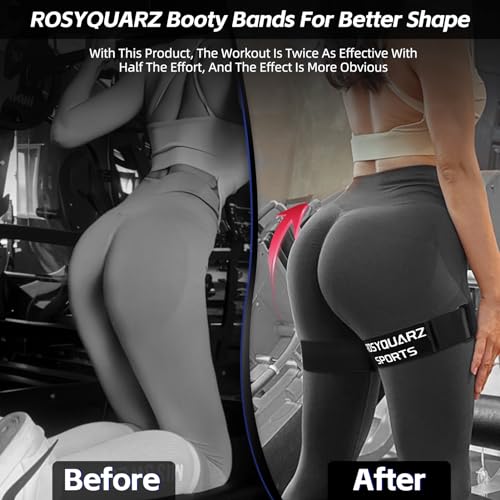 Image of Booty Bands for Working Out, Blood Flow Restriction Bands for Women /Men, Adjustable Velcro Occlusion Resistance Bands BFR Training Bands for Glutes & Hip Building 2 Pack