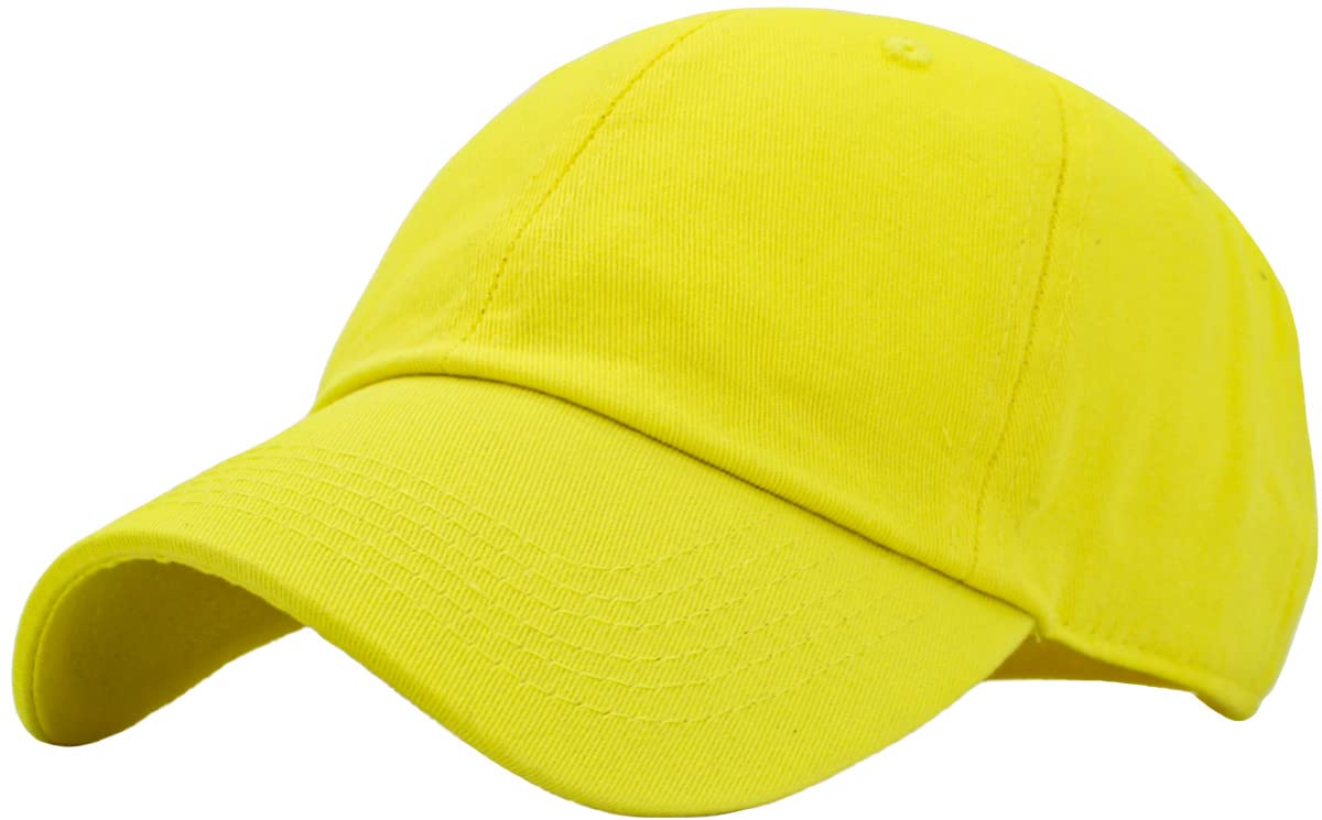 KBETHOS Classic Unisex Cotton Adjustable Low Crown Baseball Cap – Plain Dad Hat