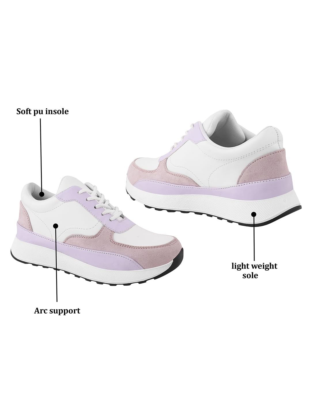 SELFIEE Sports Running & Walking Casual Sneaker Lightweight Shoes with Memory Foam Insole for Women's & Girls 2
