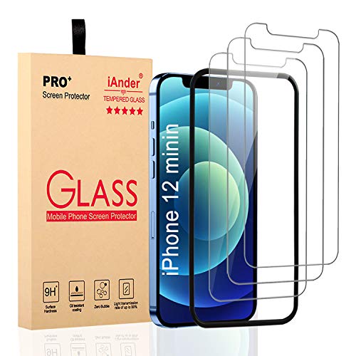 iAnder [3-PACK] Screen Protector Compatible with iPhone 12 Pro Max [Easy Installation Tray] Tempered Glass Screen Protector Compatible with iPhone 12 Pro Max (6.7 Inches Only)