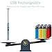 Electric Candle Lighter Long Flexible Neck Windproof Flameless USB Rechargeable Plasma Arc Lighter for Grill Firework Kitchen Camping (Blue)