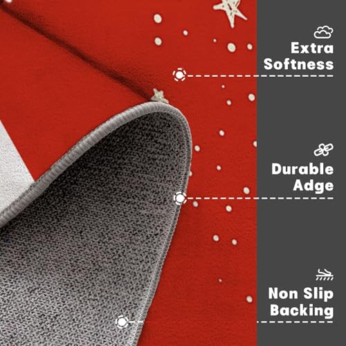 Tapis Entrée Interieur Mignon Sapin de Noël Lavable 90x150cm Fin