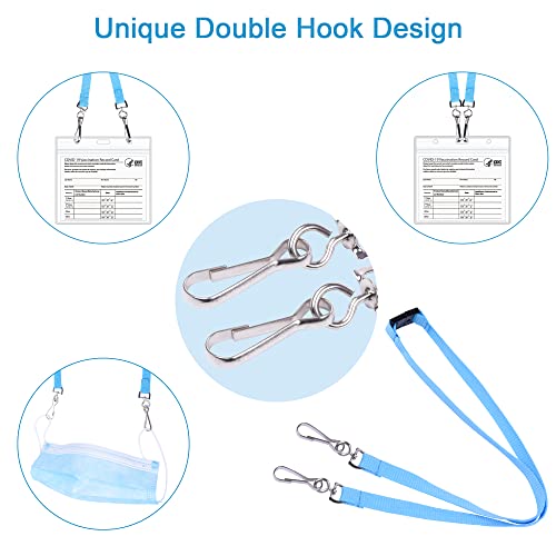 Wisdompro W-5X13.5INCHILDMASKLANYARD-5COLOR-AMZ Face Mask Lanyard, 5 Pcs Double Hook Lanyard With Safety Breakaway Buckle thumb #2