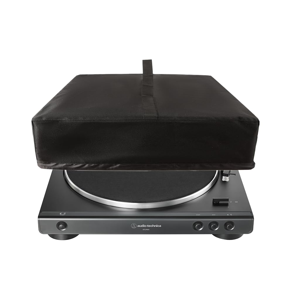 Copertura antipolvere per giradischi, copertura per giradischi, tappetino protettivo antipolvere in plexiglass, compatibile con giradischi stereo Audio-Technica AT-LP60X e AT-LP60XBT
