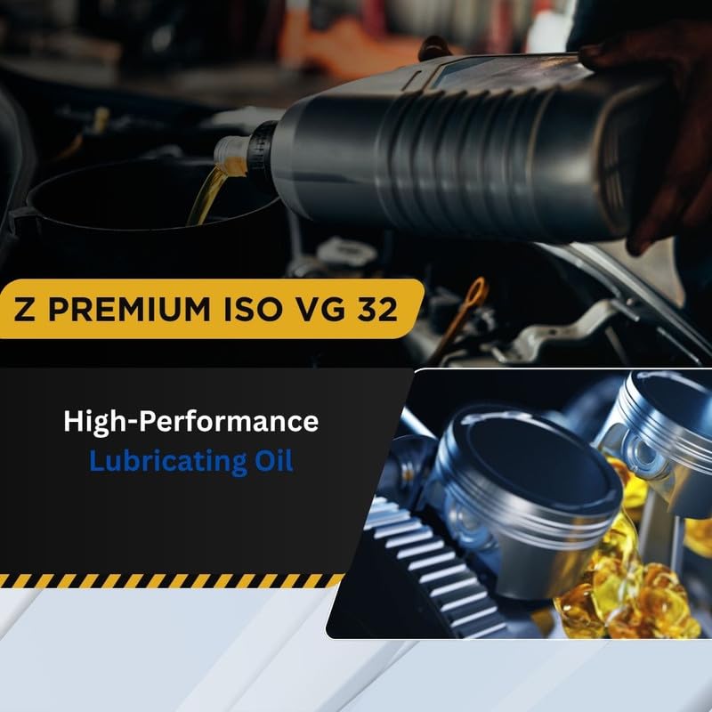 Image of ZPremium ISO VG 32 High-Performance Hydraulic Oil 1 Liter | Superior Anti-Wear Lubricant with Advanced Protection and Enhanced Durability for Industrial Machinery and Compressors