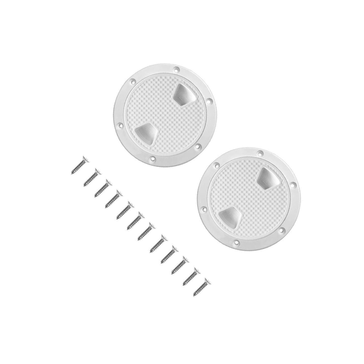 Coperchio di accesso per portello di ispezione rotondo in plastica | resistente da 8 pollici, per ispezione di imbarcazioni e sport nautici