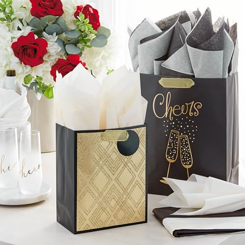 Hallmark White, Black and Ivory Bulk Tissue Paper (120 Sheets) for Gift Bags, Weddings, Graduations, Valentine's Day, Christmas by Hallmark - Image 2