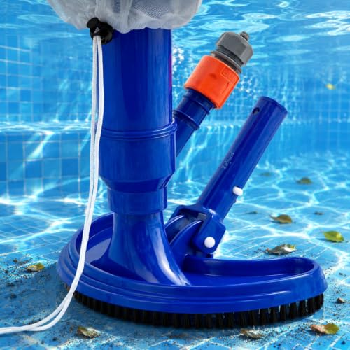 Limpiafondos Manual Flexible para Piscina con Cepillo, Herramienta de Limpieza para Fondo y Paredes de Piscinas