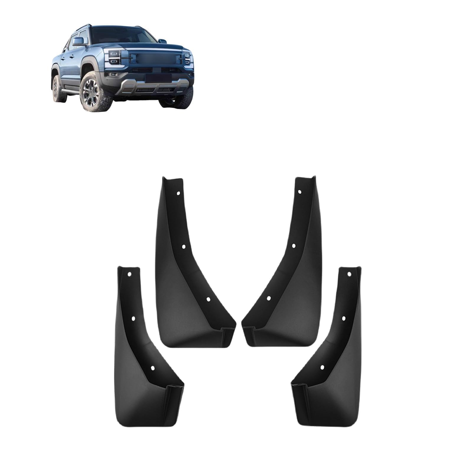 NYSLDSCO 4Pcs Premium Mud Flaps for BYD Shark 2025 Front and Rear Splash Guards Durable Mudguards Protection Against Road Debris