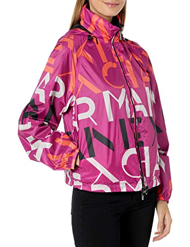 A|X Armani Exchange Women's Reversable Print Windbreaker Jacket, Barragan Fuchsia, M