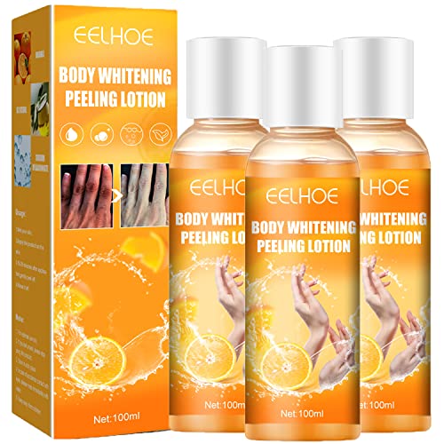YYMN Korean Orange Peeling Lotion, Body Whitening Cream Peeling Lotion, Orange Peel Peeling Cream, Black Skin Whitening Orange Body Peeling Lotion, for All Skin Types (3PCS)
