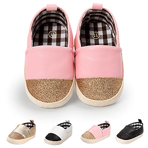 Image of Meckior Infant Baby Girls Boys Canvas Shoes Soft Sole Toddler Slip On Newborn Crib Moccasins Casual Sneaker Austin Boy's Flat Lazy Loafers First Walkers Skate Shoe