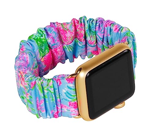 Lilly Pulitzer Scrunchie Band for Apple Watch, Sized to Fit 38mm & 40mm Smartwatches, Compatible with Apple Watch Series 1-6, Cay to my Heart