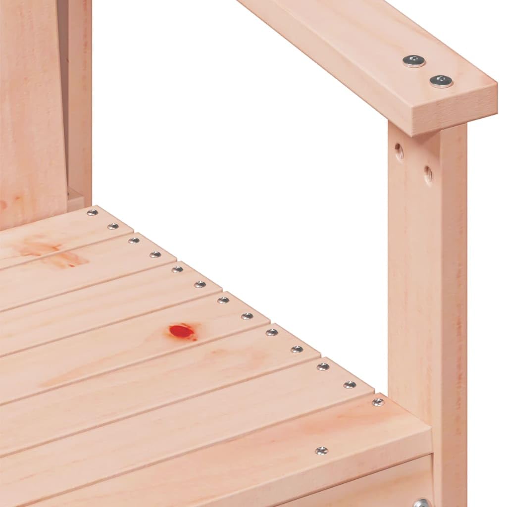 Sedia da giardino in legno massiccio Douglasie, 62 x 56 x 77 cm, poltrona da giardino in legno con braccioli e schienale, design a doghe per la secchezza, sedia stabile per esterni, per