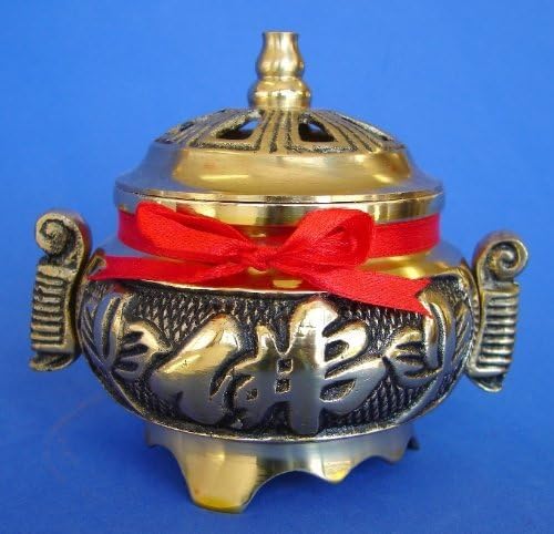Brass Incense Burner with Cover for Cone Incenses